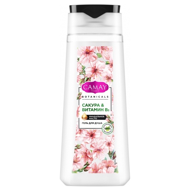 Dush uchun gel Samay Botanisals Yapon sakurasi va vitamin B3, 250 ml
