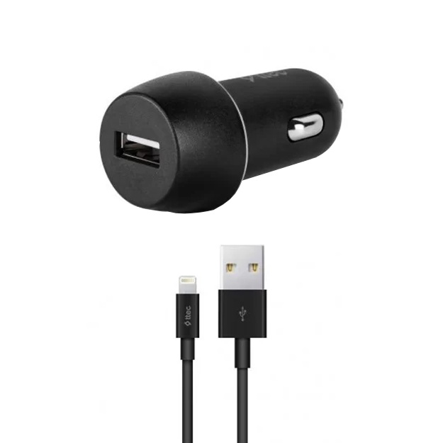 Avtomobil zaryadlovchisi TTEC SmartCharger 2.1A + kabel Lightning (2CKS20LS)