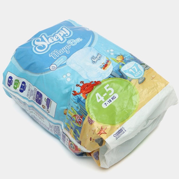 Go‘daklar Basseynda cho‘milishi uchun maxsus tagliklar Sleepy №4-5, 7-18 kg, 17 dona