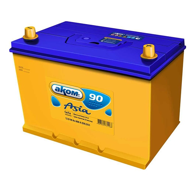 Avtomobil akkumulyatori Akom Asia 90 Ah 800 A (EN) 12V D31
