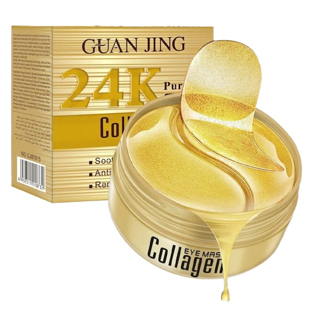 Guanjing 24K sof oltin kollagen gidrogel yamoqlari 60 dona