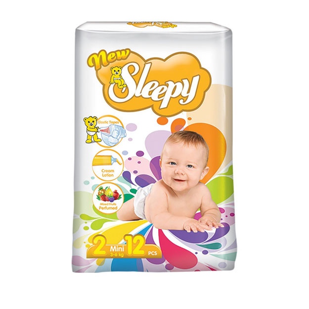 YANGI SLEEPY STANDART (bolalar tagliklari) - № 2 (3-6 kg) 12 dona
