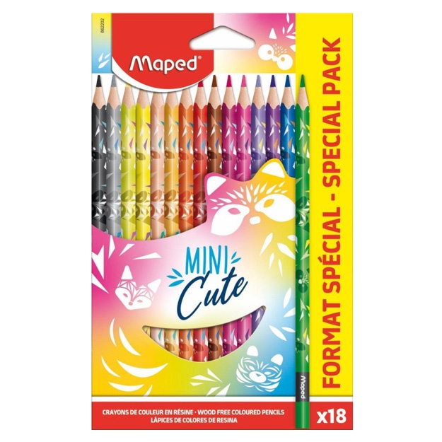 Rangli qalamlar Maped Mini Cute 18rang (862202)