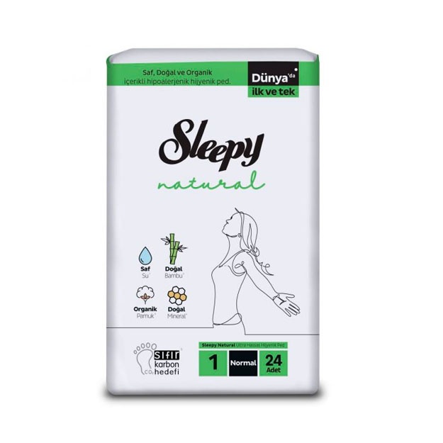 SLEEPY ayollar prokladkalari "NATURAL LADY" (normal) №1 (24 dona)