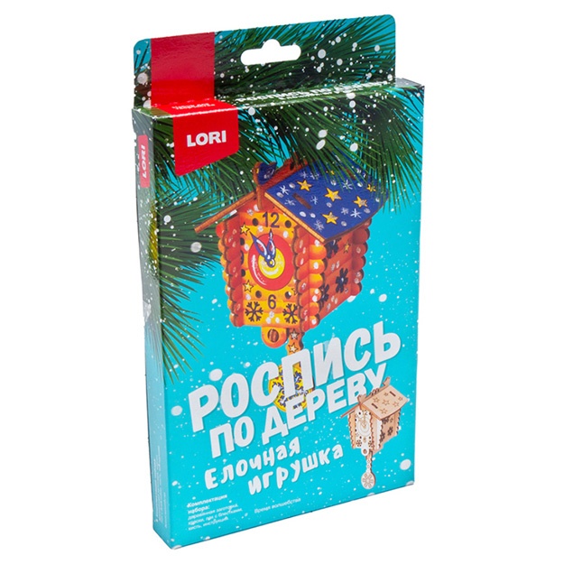 Yog‘ochga rasm chizish. Rojdestvo o‘yinchog‘i "Sehrli vaqt" Lori Fnn-031