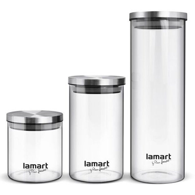 Ziravorlar uchun shisha idishlar to‘plami Lamart LT 6025