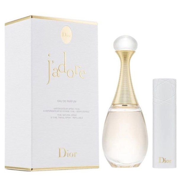 Christian Dior J'adore (W) set EDP 100 ml + EDP 10 ml Travel Spray Refillable Fr