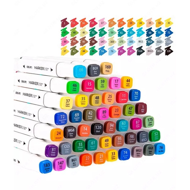 Маркеры для скетчинга Deli 70816-48, 48 цветов