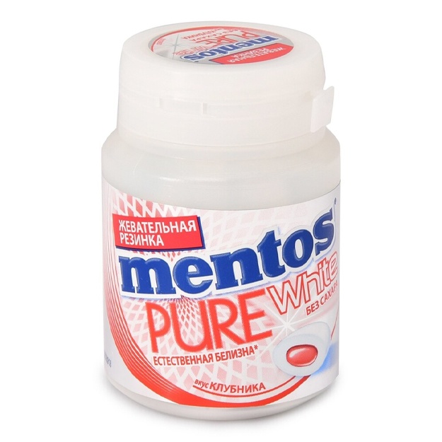 Saqich Mentos Pure white qulupnay 54g