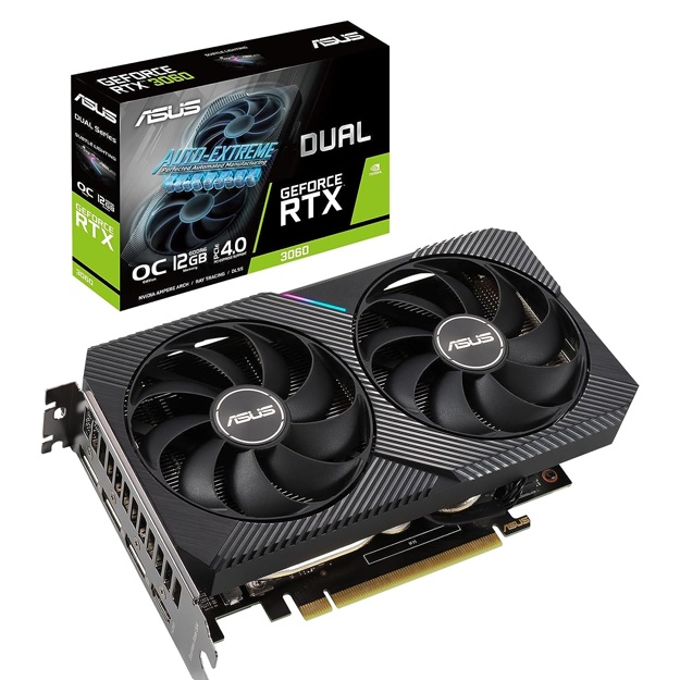 Videokarta Asus Dual NVIDIA GeForce 12GB GDDR6 RTX 3060 V2 OC (90YV0GB2-M0NA10) From UAE