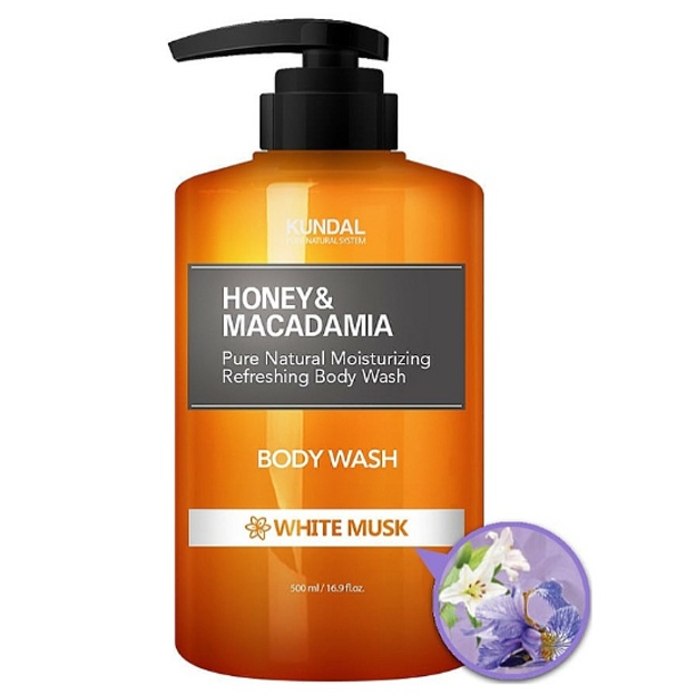 Yuvinish geli - Kundal Honey & Macadamia Body Wash White Musk 500ml