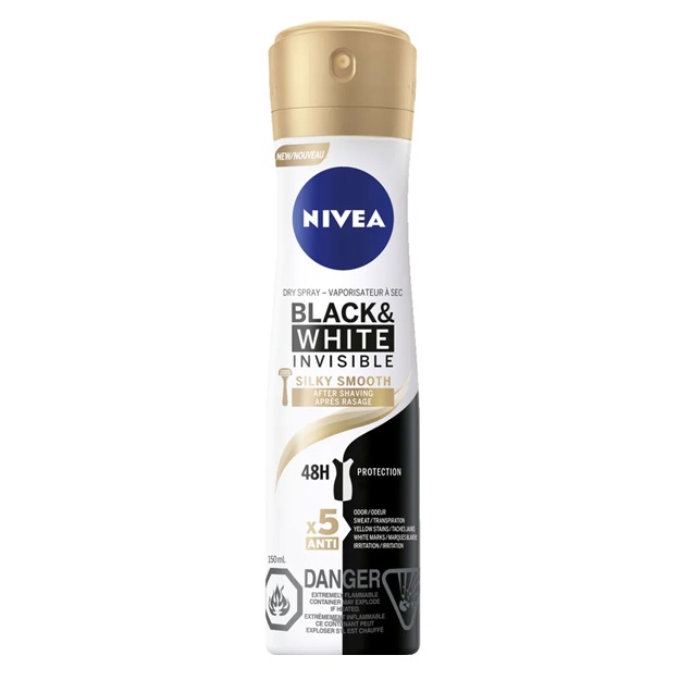Nivea deo antiperspirant qora va oq ko‘rinmas silliq ipak 150 ml