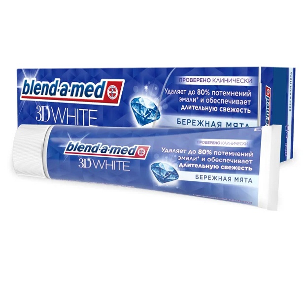 Tish pastasi Blend-a-med 3D Oq ehtiyotkor yalpiz 100ml