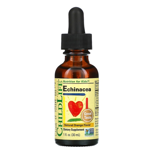 Ekinezya, tabiiy apelsin, 1 fl oz (30 ml) ChildLife Essentials