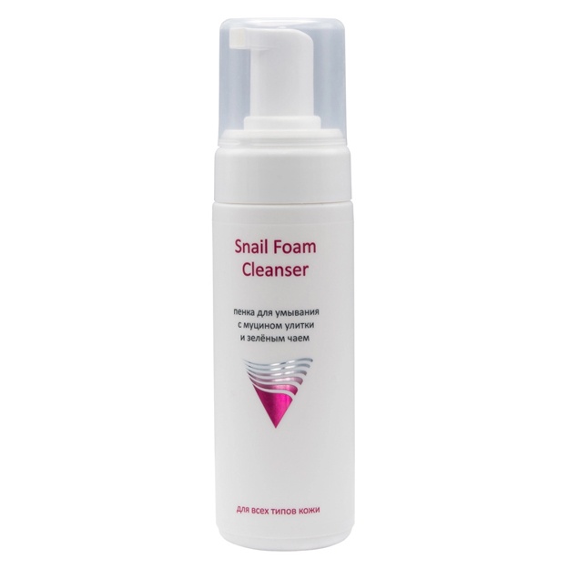 Пенка для умывания с муцином улитки и зелёным чаем Aravia Professional Snail Foam Cleanser 160мл