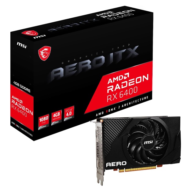 Videokarta MSI Radeon RX 6400 AERO ITX AMD RX 6400 4G DDR6 From UAE