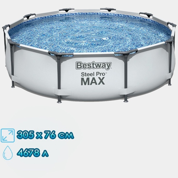 Купить Бассейн каркасный круглый 305 * 76 см, Bestway 56406 в ...