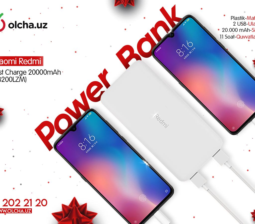 Редми поwербанклари орқали смартфонингиз ҳамиша ёниқ туради!